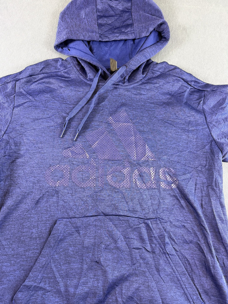 Blauwe adidas trui (sweatshirt/pullover) met logo - maat L