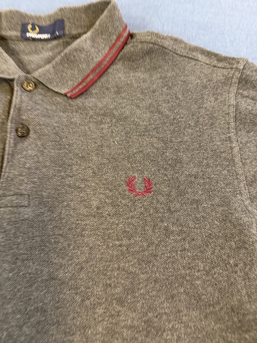 Grijze Fred Perry polo maat L (poloshirt / tennisshirt), Twin Tipped M3600
