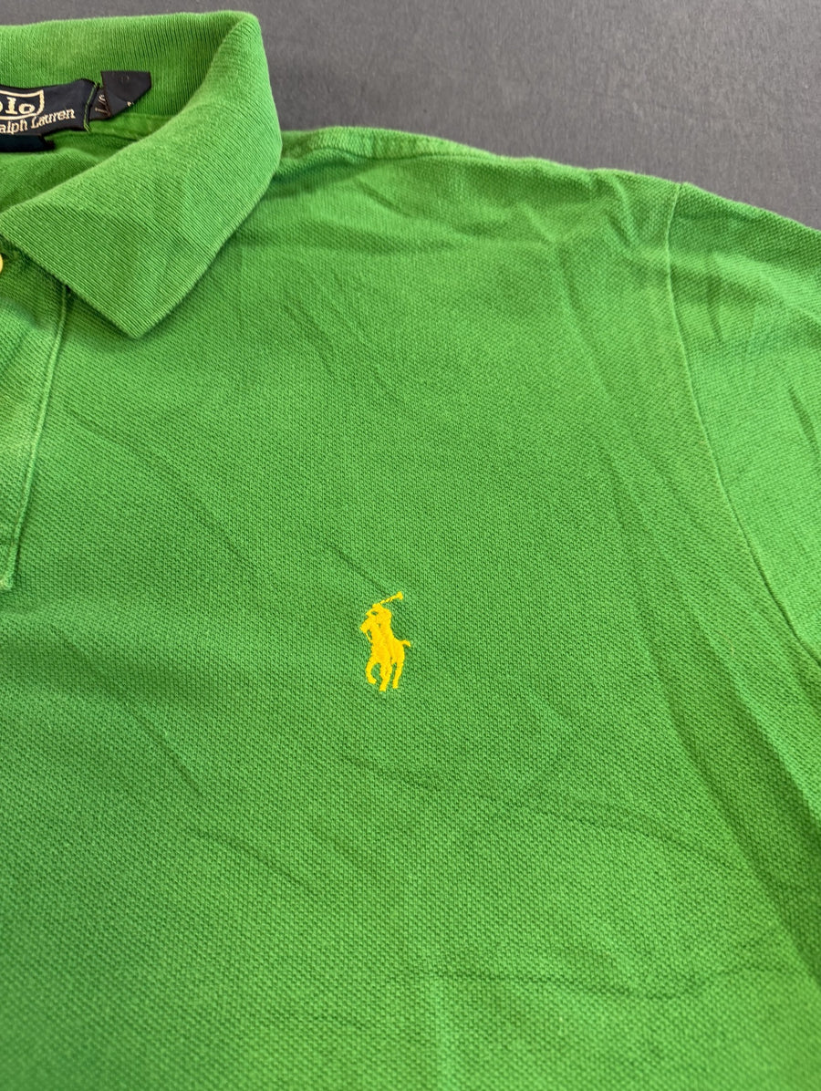 Groen Polo Ralph Lauren Poloshirt – Vintage Heren Maat L (Piquéshirt / Golfshirt)