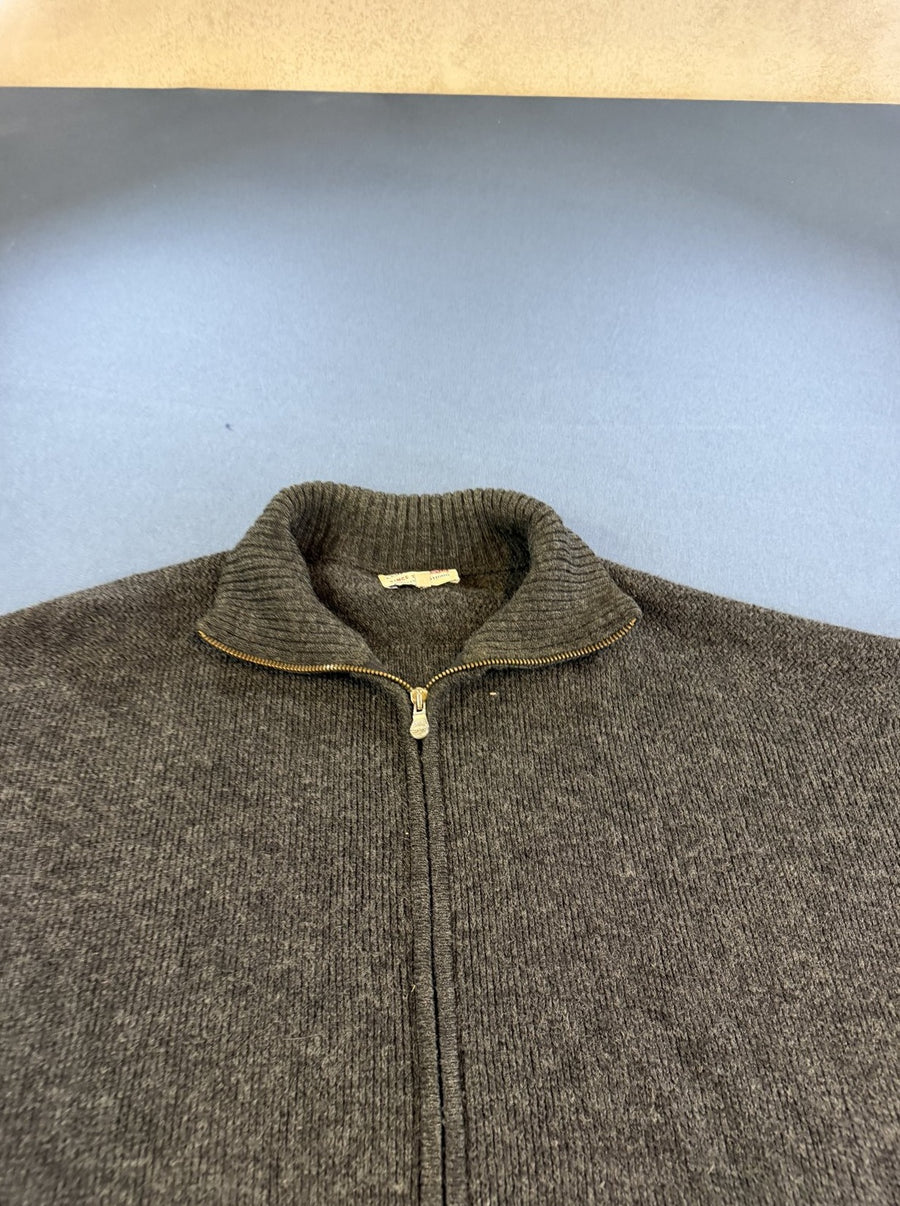 Grijs gebreid vest van Levi's (cardigan / breivest), maat XL