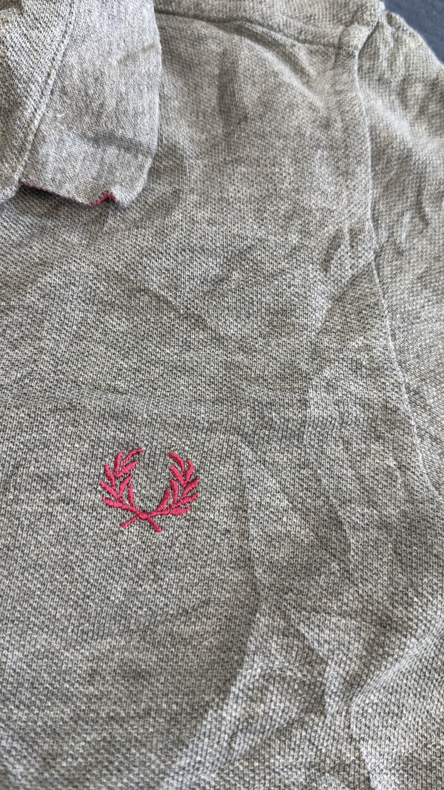 Grijs gemêleerd Fred Perry polo (piquéshirt), maat S