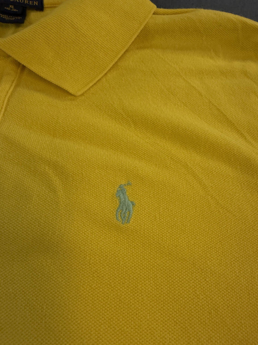 Zonnig geel poloshirt (polo / piqué shirt) van Polo Ralph Lauren, maat S