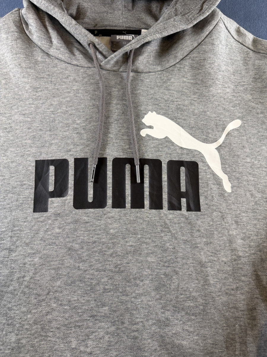 Puma hoodie grijs maat L big logo