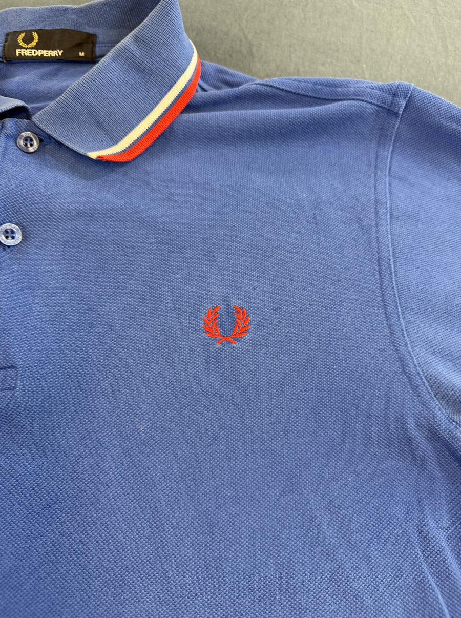 Blauwe Fred Perry polo maat M (poloshirt / shirt met korte mouw), Twin Tipped M3600
