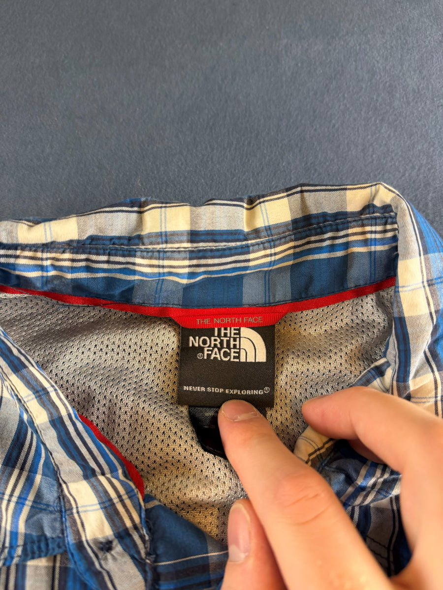 The North Face blouse blauw geruit heren maat S overhemd flanel check shirt houthakkershemd geblokt