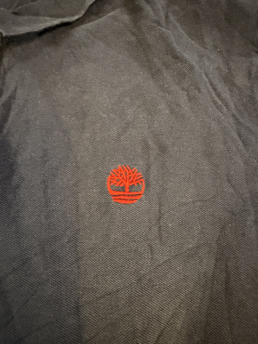 Blauwe polo met oranje kraagaccent (poloshirt) van Timberland, maat XL