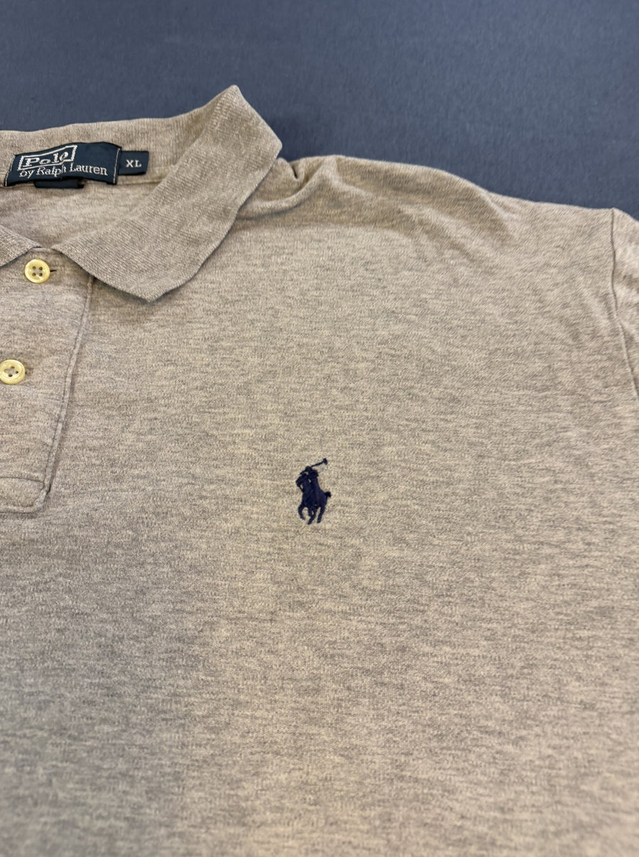 Heren poloshirt Ralph Lauren grijs melange (piquéshirt), maat XL
