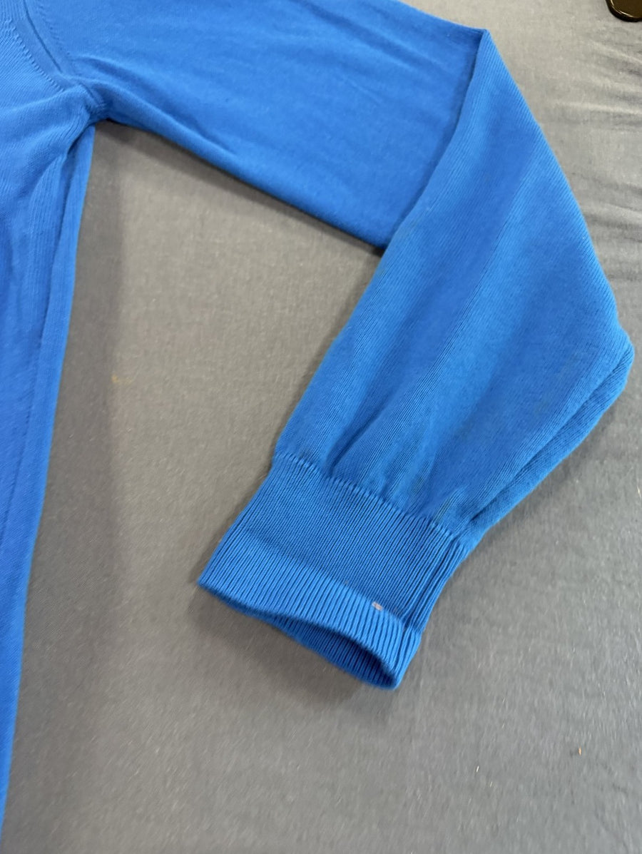 Lacoste pullover in blauw (V-hals trui / gebreid vest), maat S