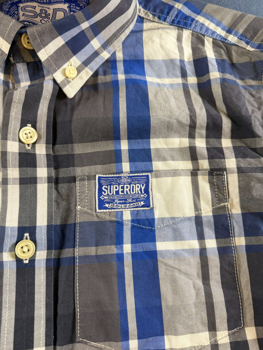 Superdry Blouse grijs geruit