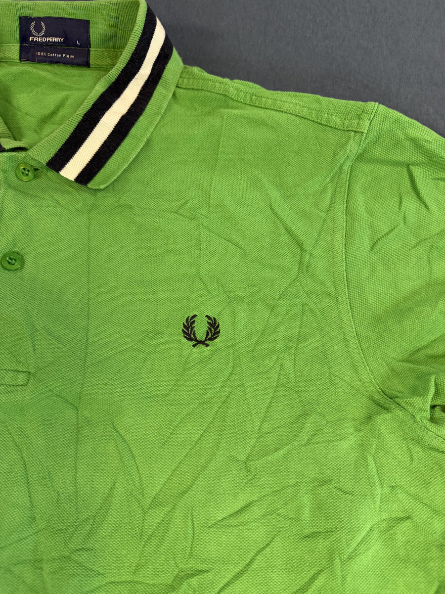 Groen poloshirt van Fred Perry, maat L (piqué polo / piquéshirt) katoen
