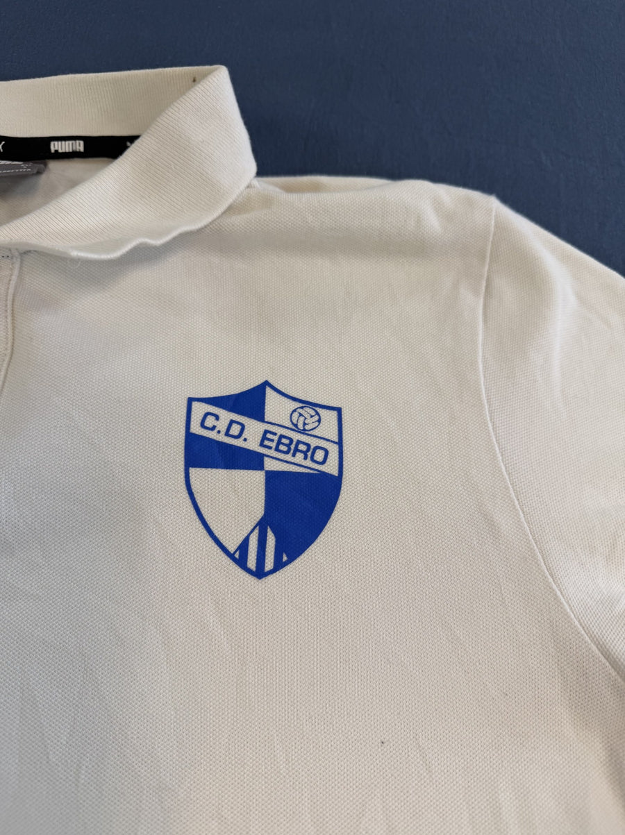 Wit Puma poloshirt maat S (teamshirt / voetbalpolo) C.D. Ebro