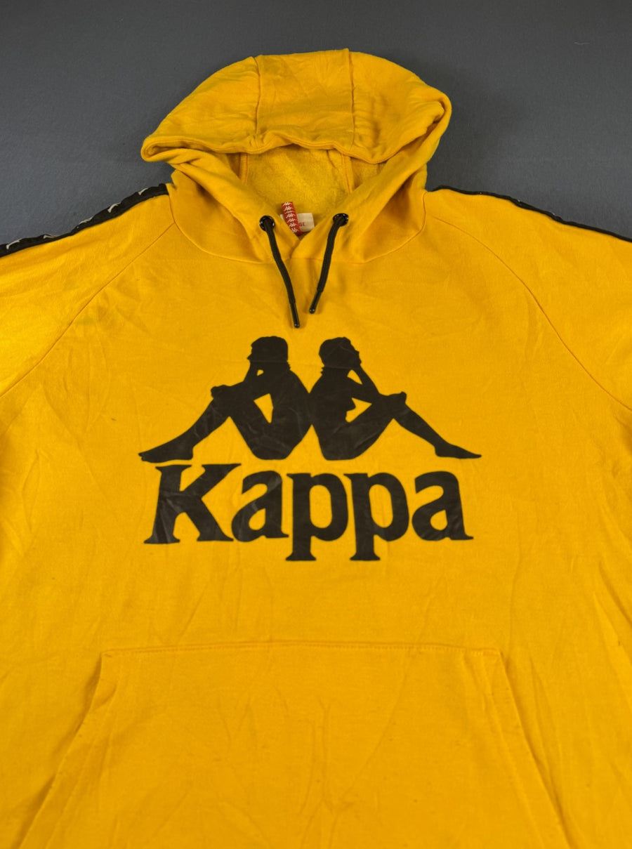 Geel-zwarte Kappa capuchontrui (hoodie) met Omini-logo - heren maat L