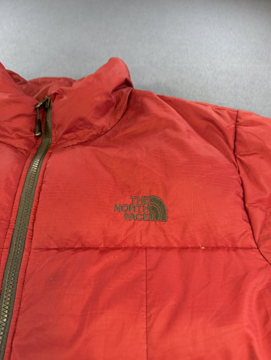 Rode donsjas van The North Face (puffer/gewatteerde winterjas), maat L, 550 fill