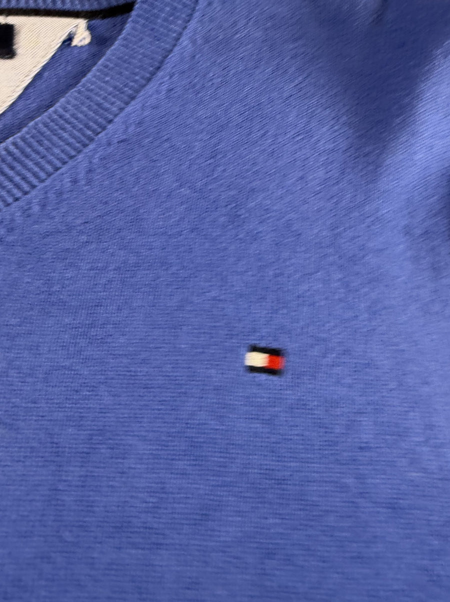 Tommy Hilfiger trui maat 14 in blauw (v-halstrui / pullover)
