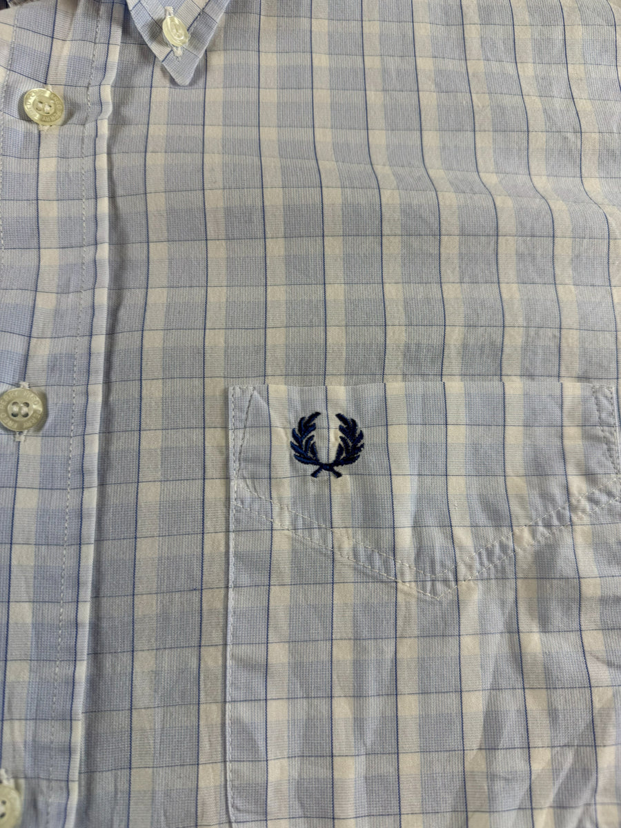 Fred Perry Blouse blauw geruit