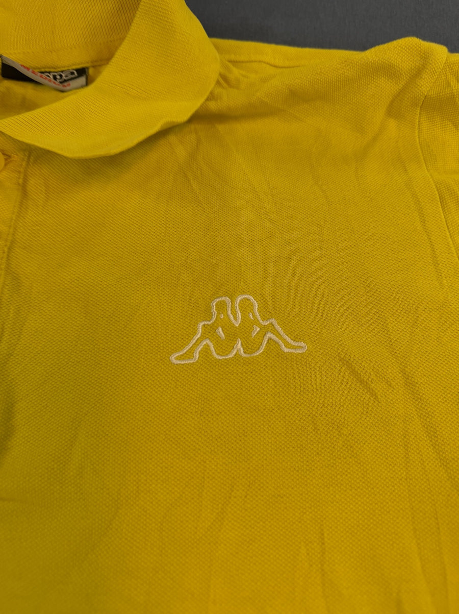 Geel Kappa poloshirt, maat M (golfshirt / polo met korte mouw)