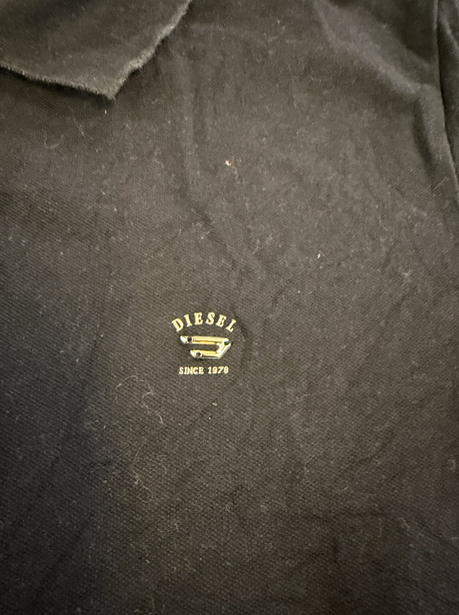 Zwarte Diesel polo (poloshirt) met korte mouw - maat M