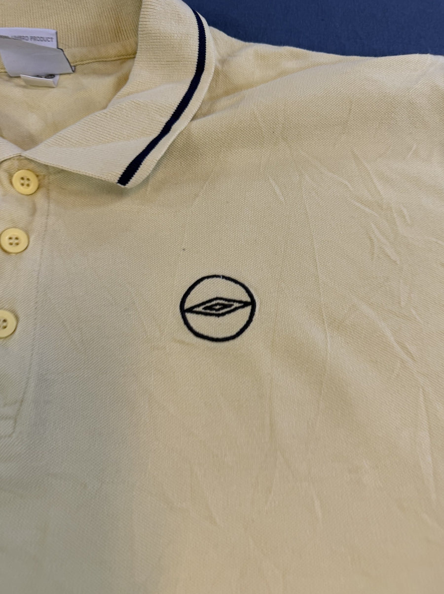gele polo van Umbro, maat L (piqué top / golfshirt)