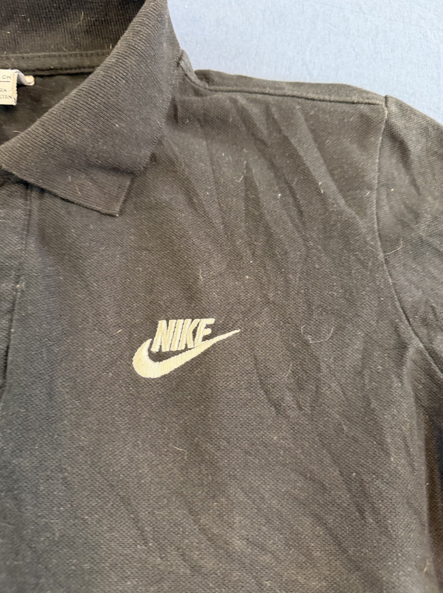 Zwarte Nike polo heren maat S (piqué poloshirt / sportpolo)