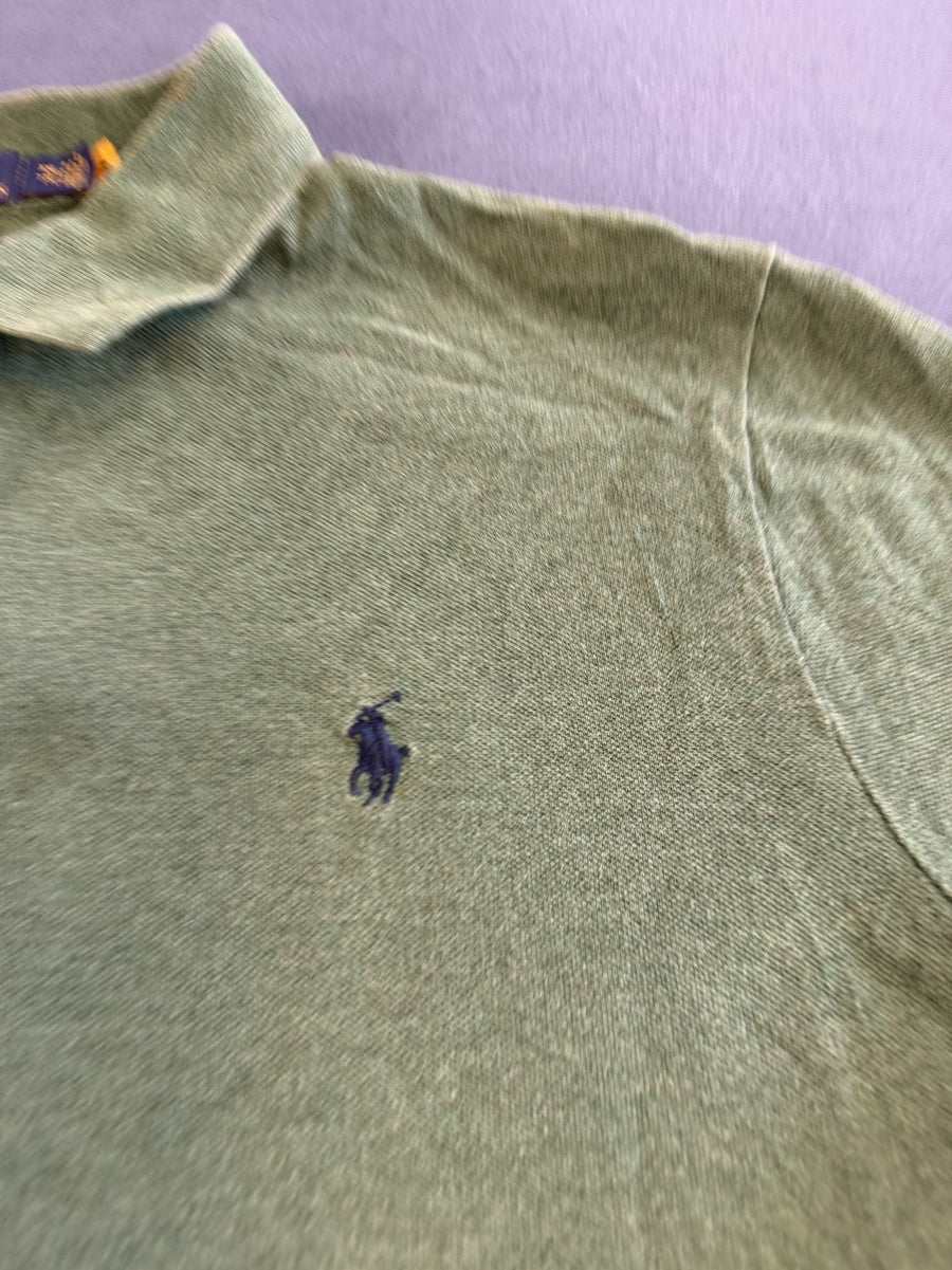 Olijfgroen Polo Ralph Lauren piqué polo, maat XXL Slim Fit (poloshirt / polo top) heren