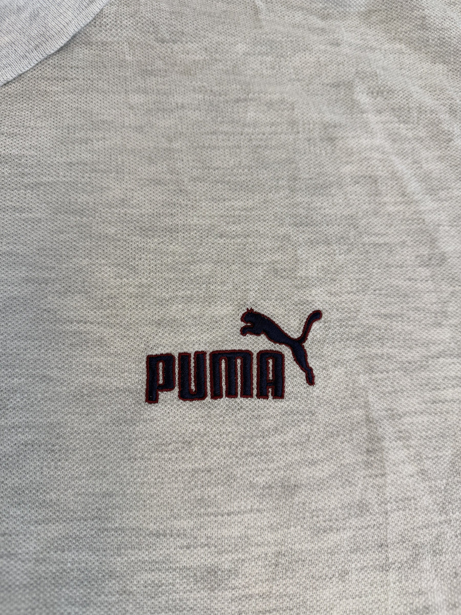 Grijze Puma, maat L (polohemd / piquéshirt) met geborduurd logo