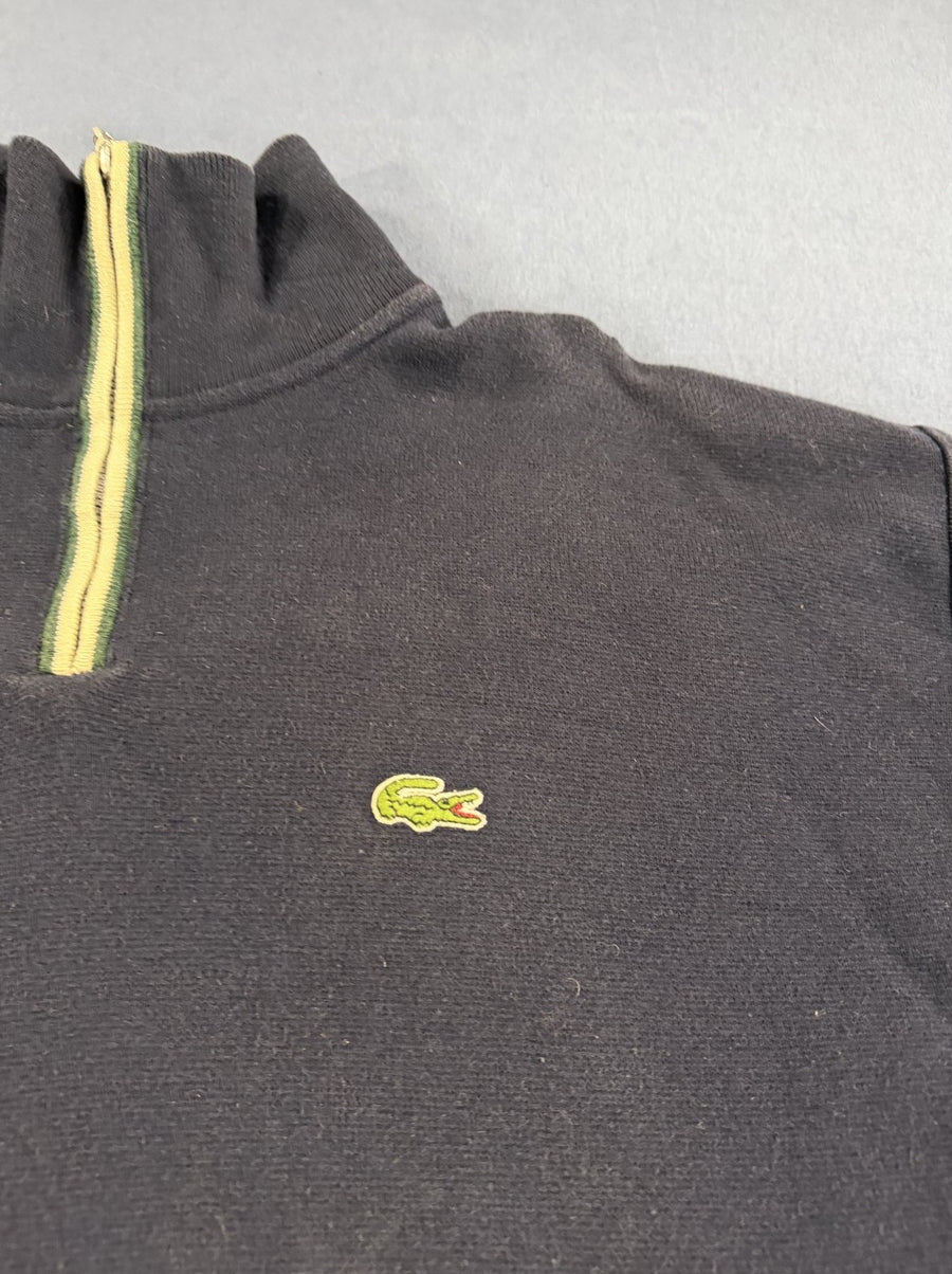 Blauwe Lacoste halfrits trui – maat XL (quarter zip / zip-sweater)
