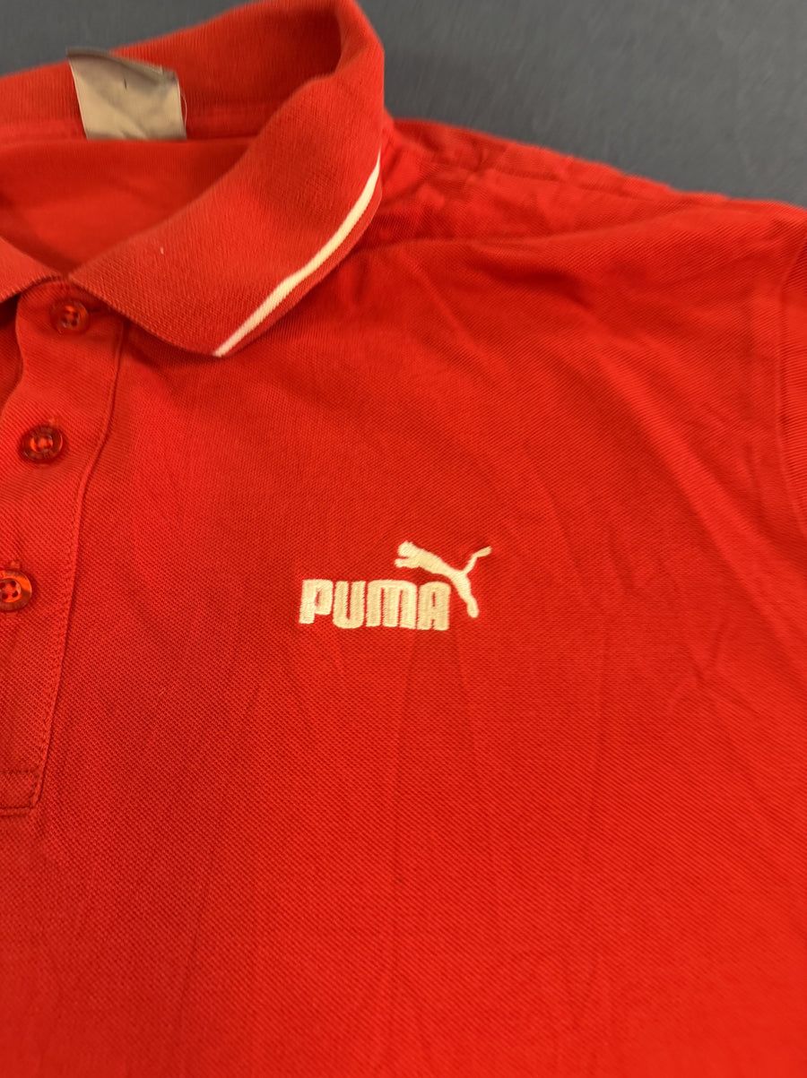 Rood Puma polo heren, maat L (piquéshirt / poloshirt met korte mouw)