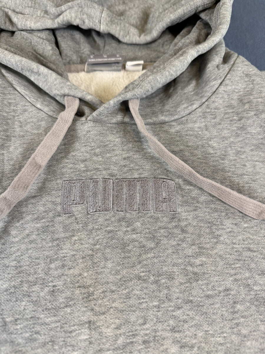 Grijze Puma hoodie (sweatvest / capuchonvest) heren – ruim vallend in maat XL