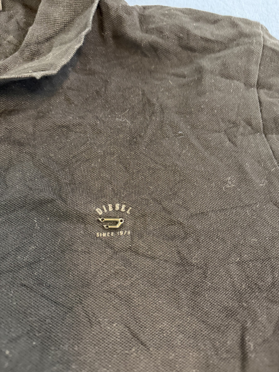 Maat L – zwarte Diesel polo (poloshirt / polohemd)