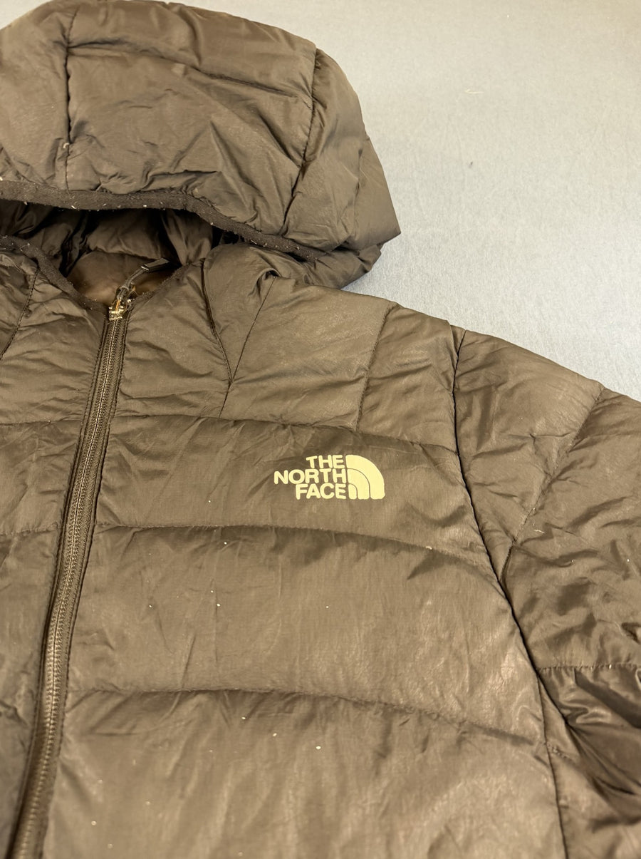 Zwarte The North Face winterjas (gewatteerde donsjas / puffer) met capuchon – maat S