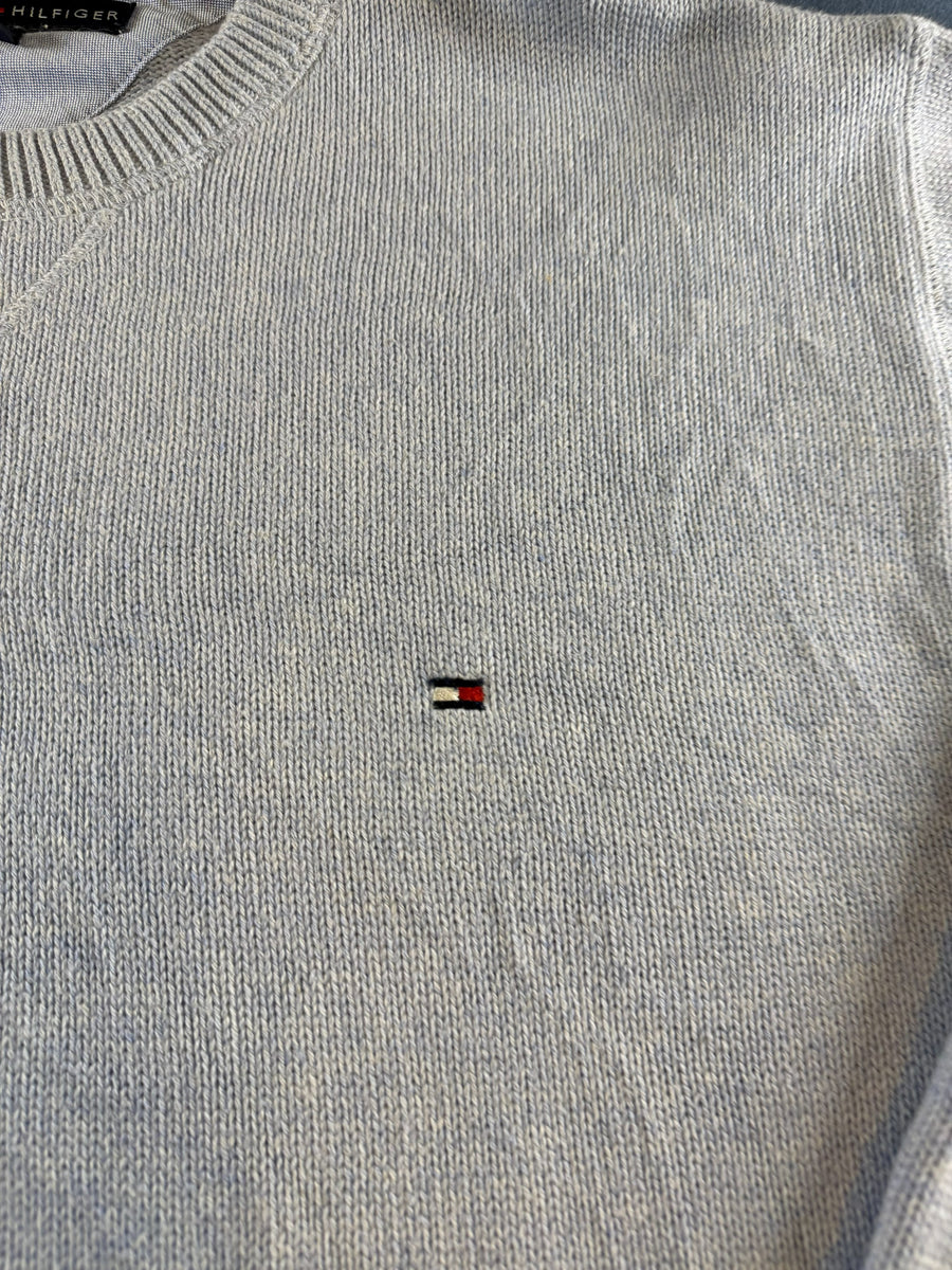 Tommy Hilfiger trui grijs heren maat L sweater pullover gebreid