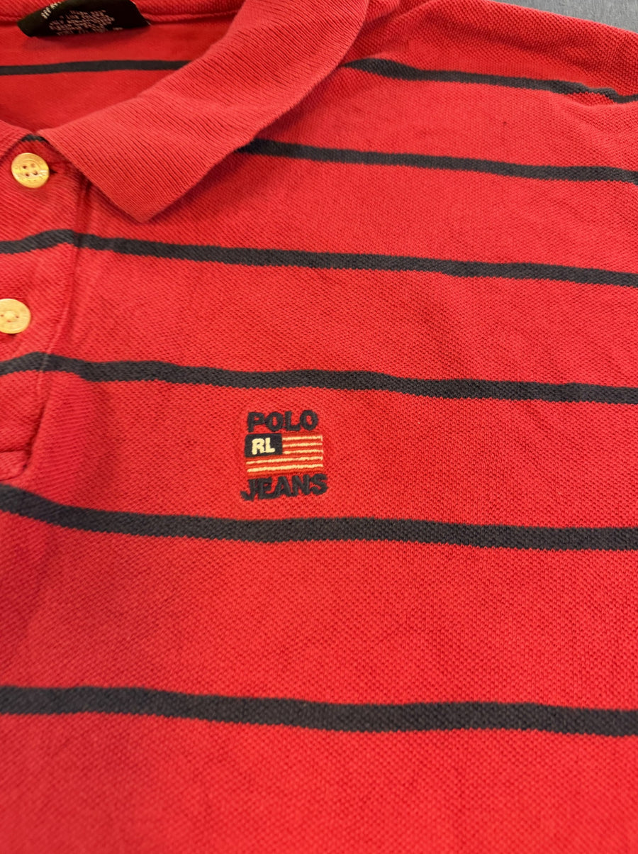 Rode Polo Ralph Lauren (piqué poloshirt / polo), maat L