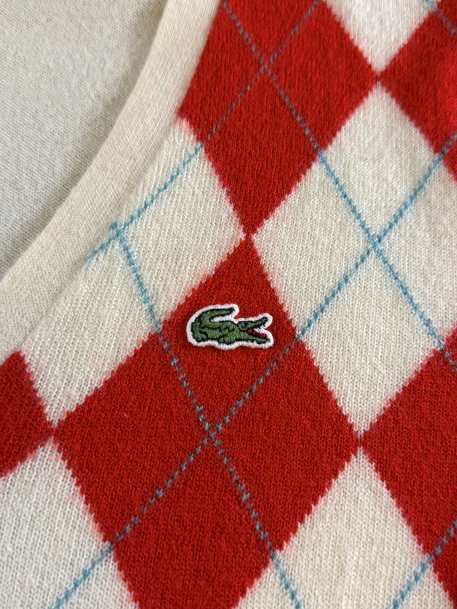 Lacoste Trui wit geruit