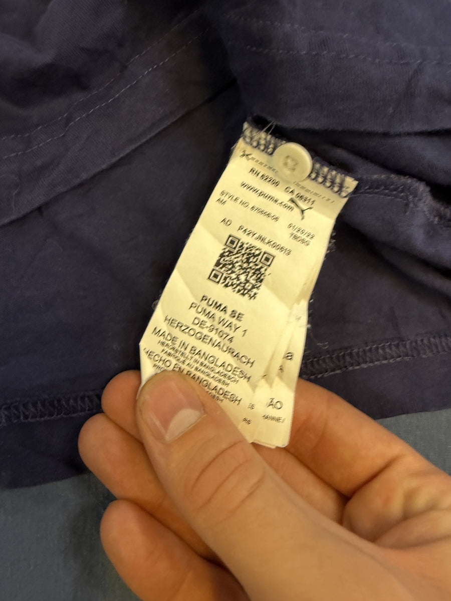 Blauwe Puma polo, heren maat L (poloshirt / piqué polo)