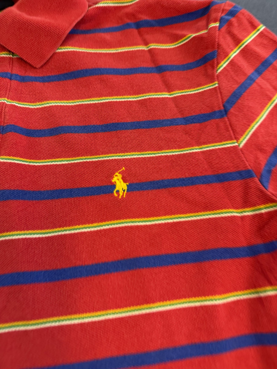 Rode streeppolo van Ralph Lauren (poloshirt / tennisshirt), maat M