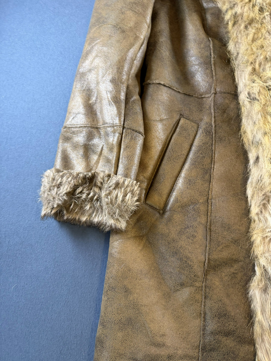 Vintage Dressing Afghaanse jas bruin dames maat L