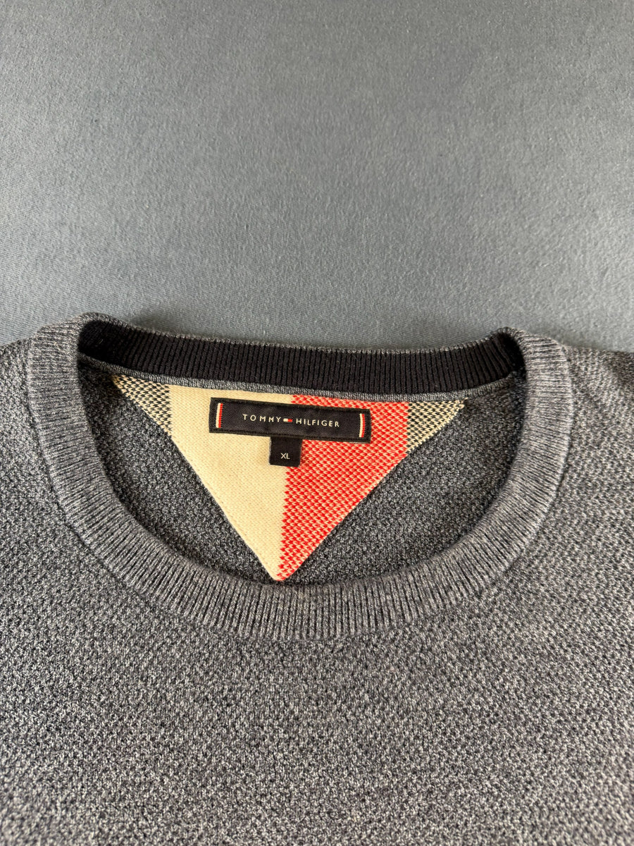 Tommy Hilfiger trui grijs heren maat XL sweater pullover gebreid