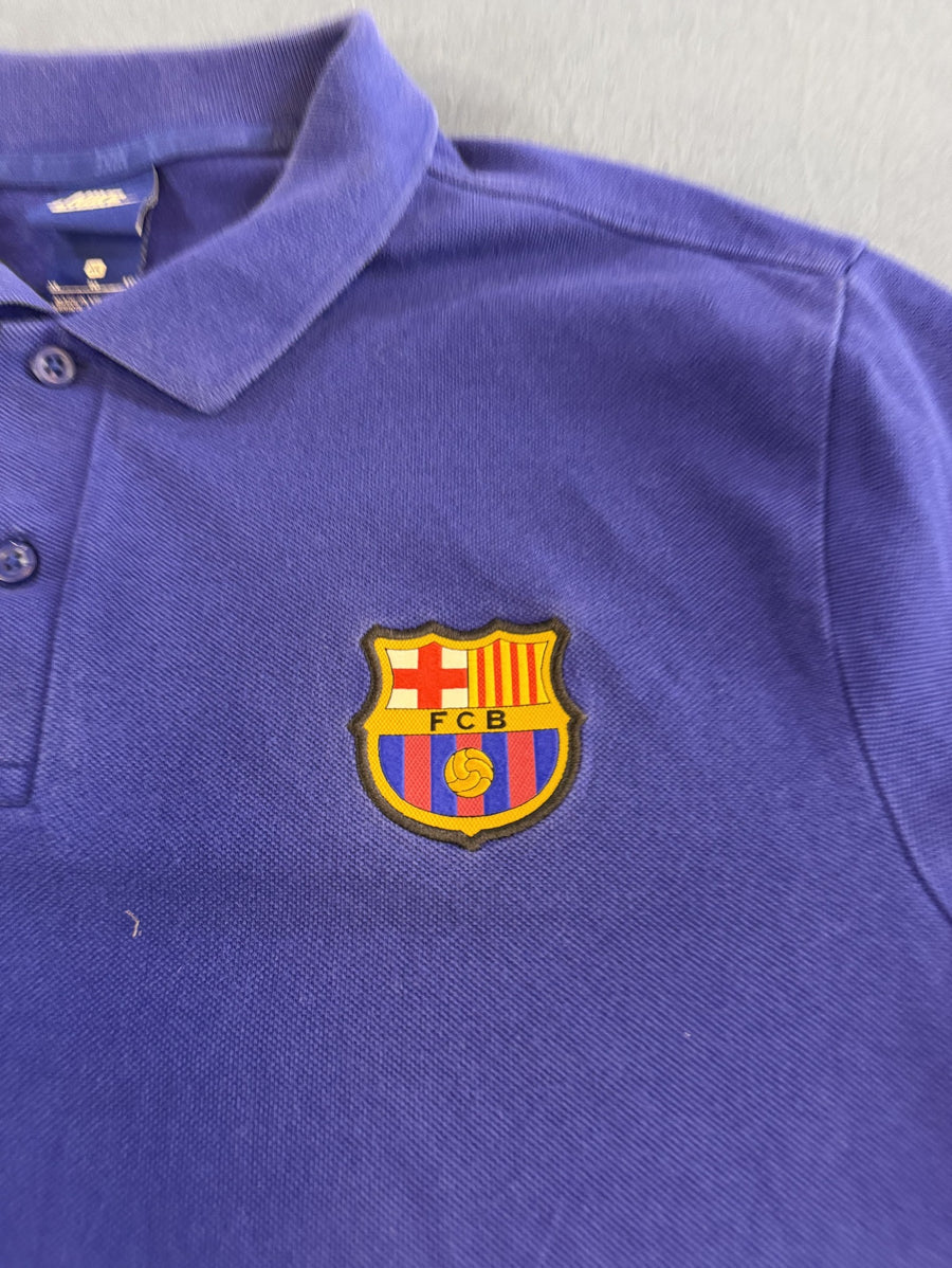 Blauwe Nike polo maat XL (FC Barcelona voetbalshirt / Barça fanshirt)