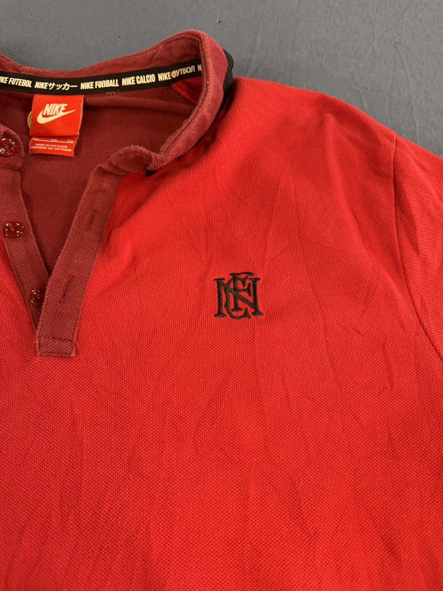 Rood Nike F.C. polo (voetbalshirt), maat XL