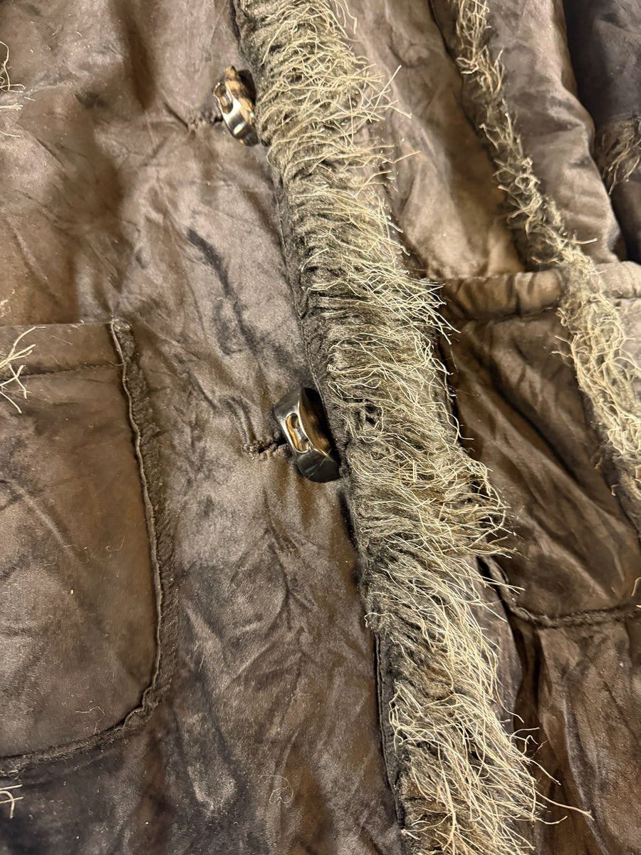Vintage Dressing Afghaanse jas zwart dames maat L