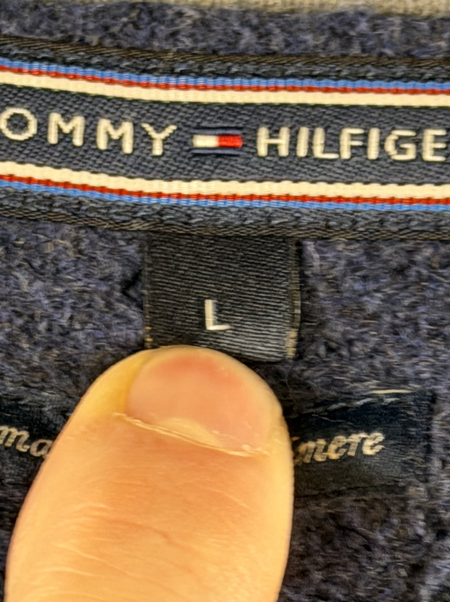 Blauwe trui van Tommy Hilfiger (gebreide pullover / sweater), maat L