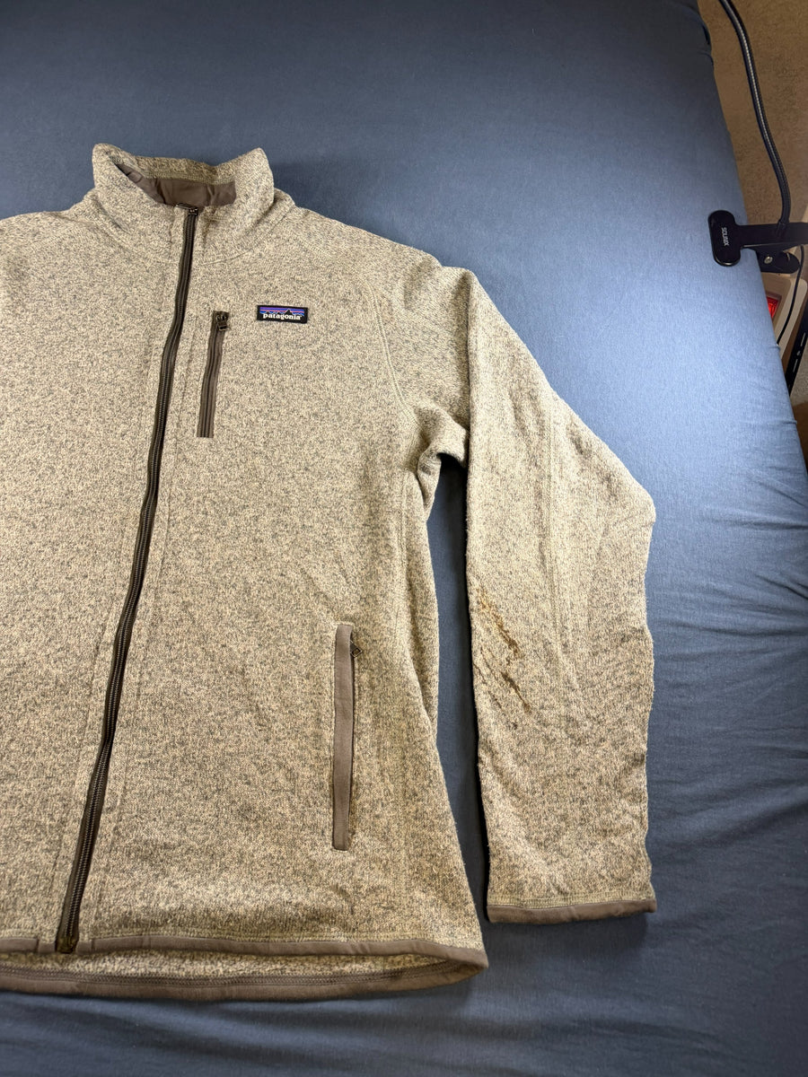 Patagonia fleece vest grijs gemêleerd heren maat L fleecevest fleecejack vintage