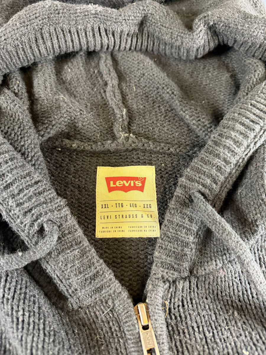 Levi's Hoodie met rits zwart
