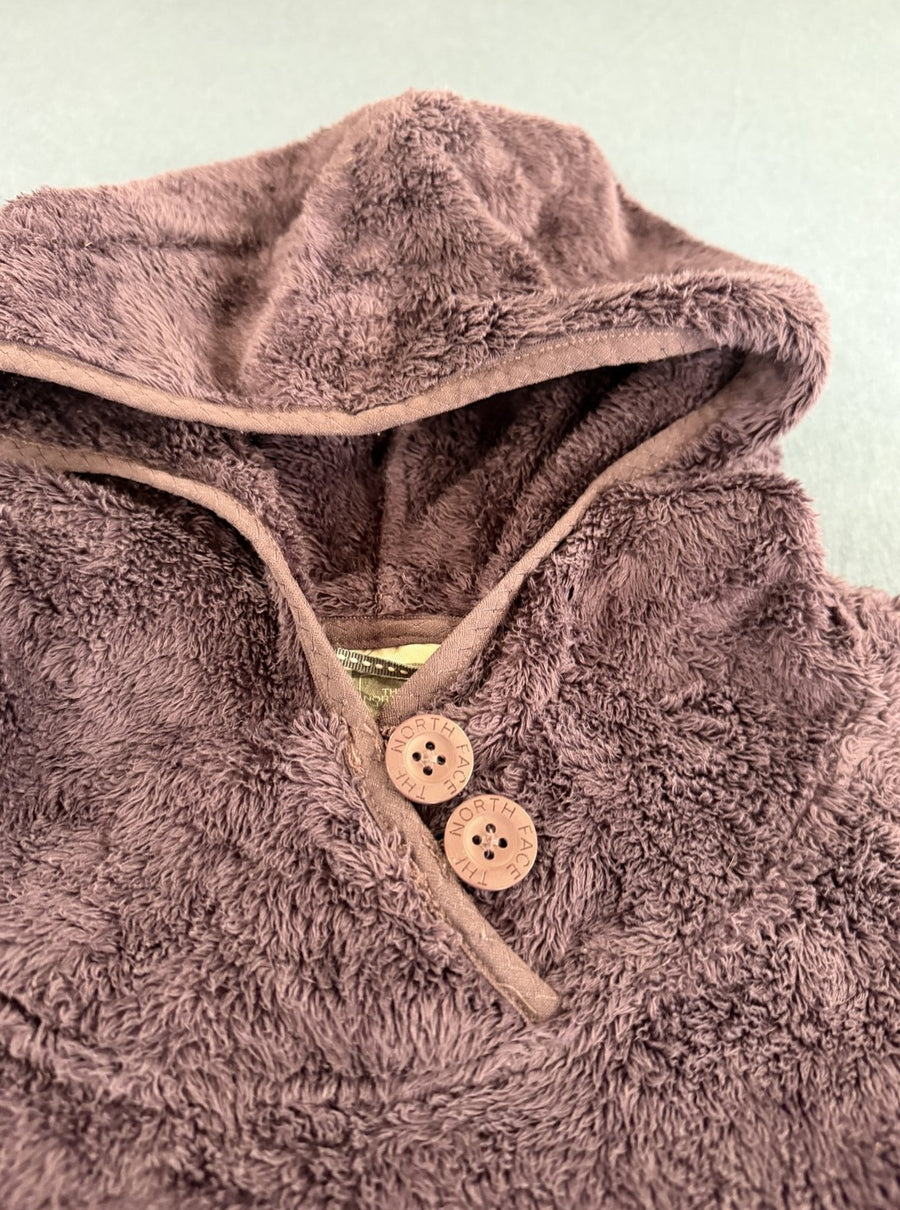 Paarse sherpa fleecetrui (fleecehoodie/fleecevest) The North Face - maat M