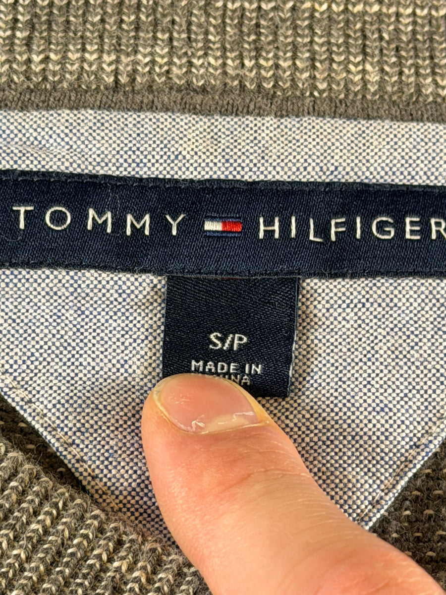 Tommy Hilfiger trui grijs heren maat S sweater pullover gebreid