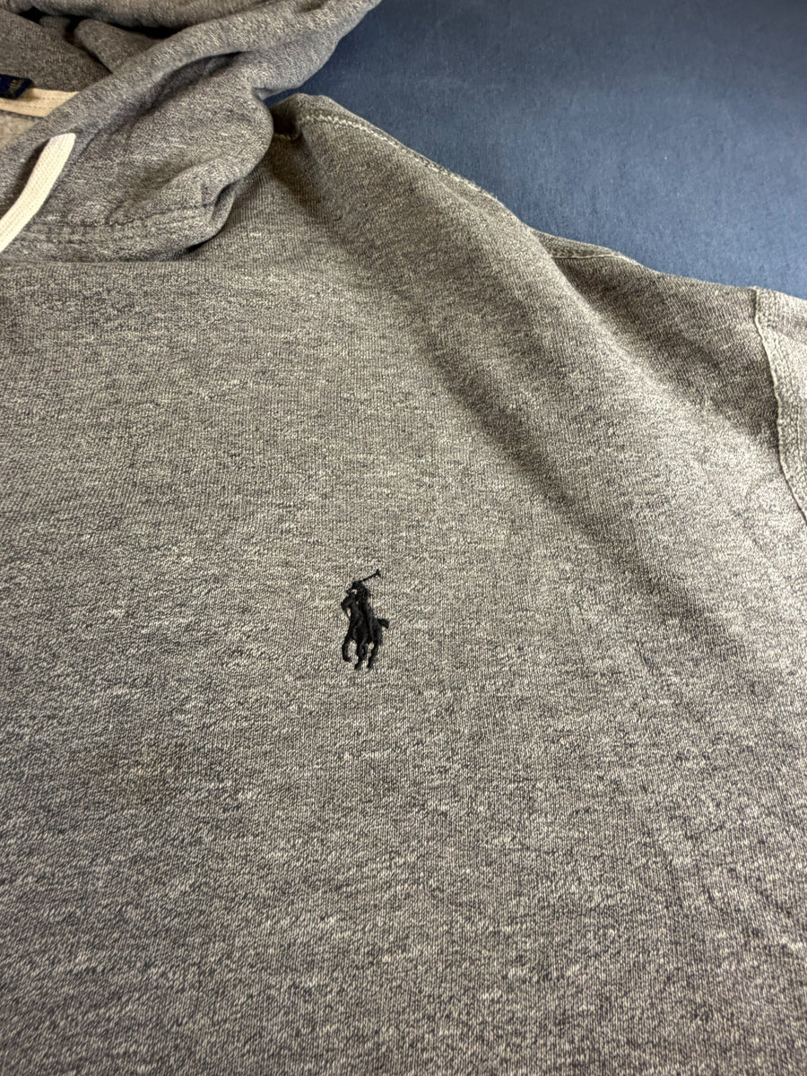 Polo Ralph Lauren hoodie met rits grijs heren katoen sweatvest ritsvest