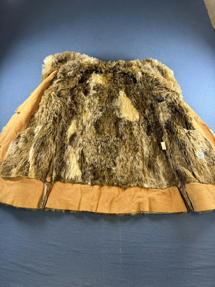Vintage Dressing Afghaanse jas bruin dames maat S