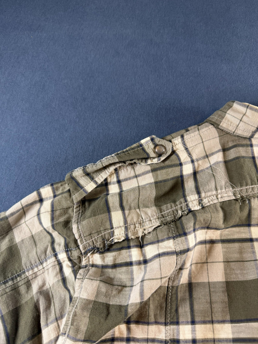 Diesel blouse grijs geruit heren maat XXL overhemd flanel check shirt houthakkershemd geblokt