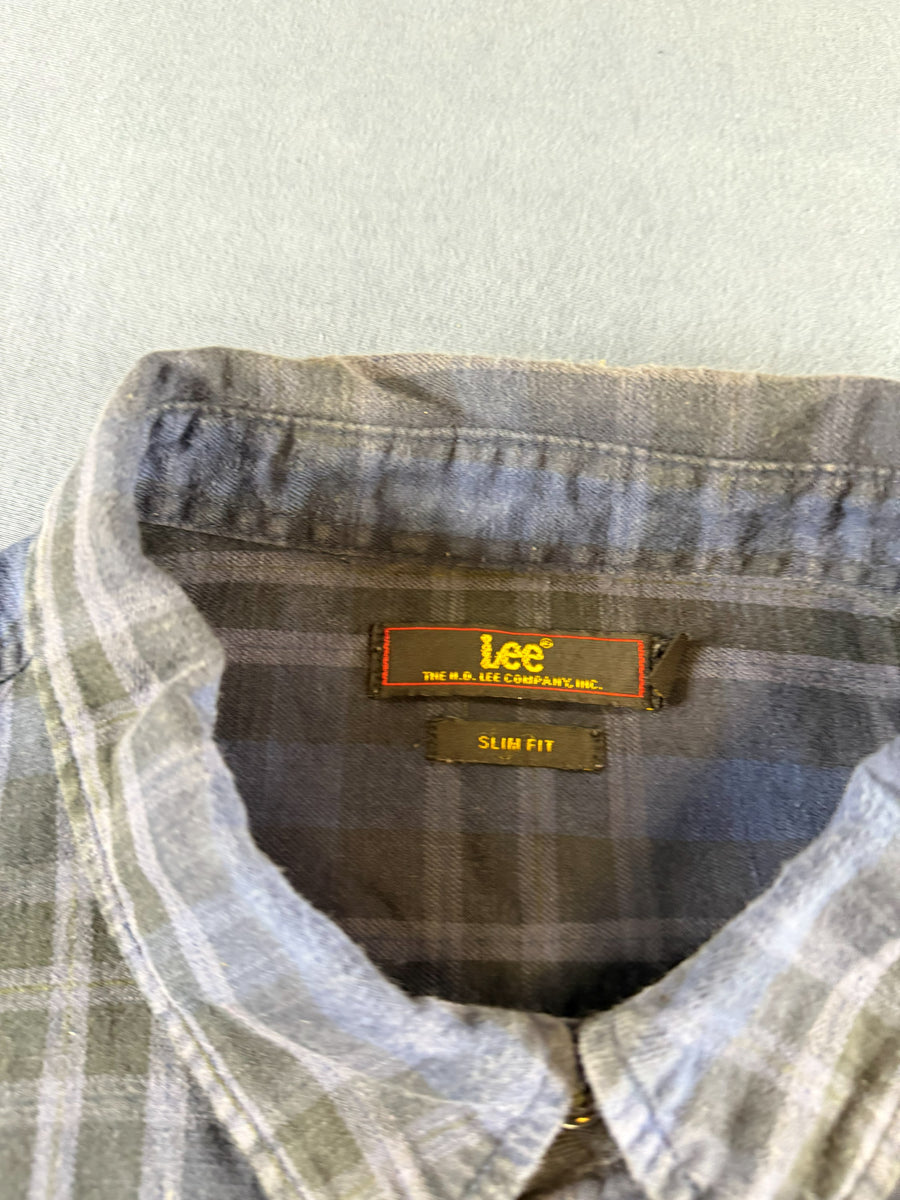 Lee Blouse blauw geruit