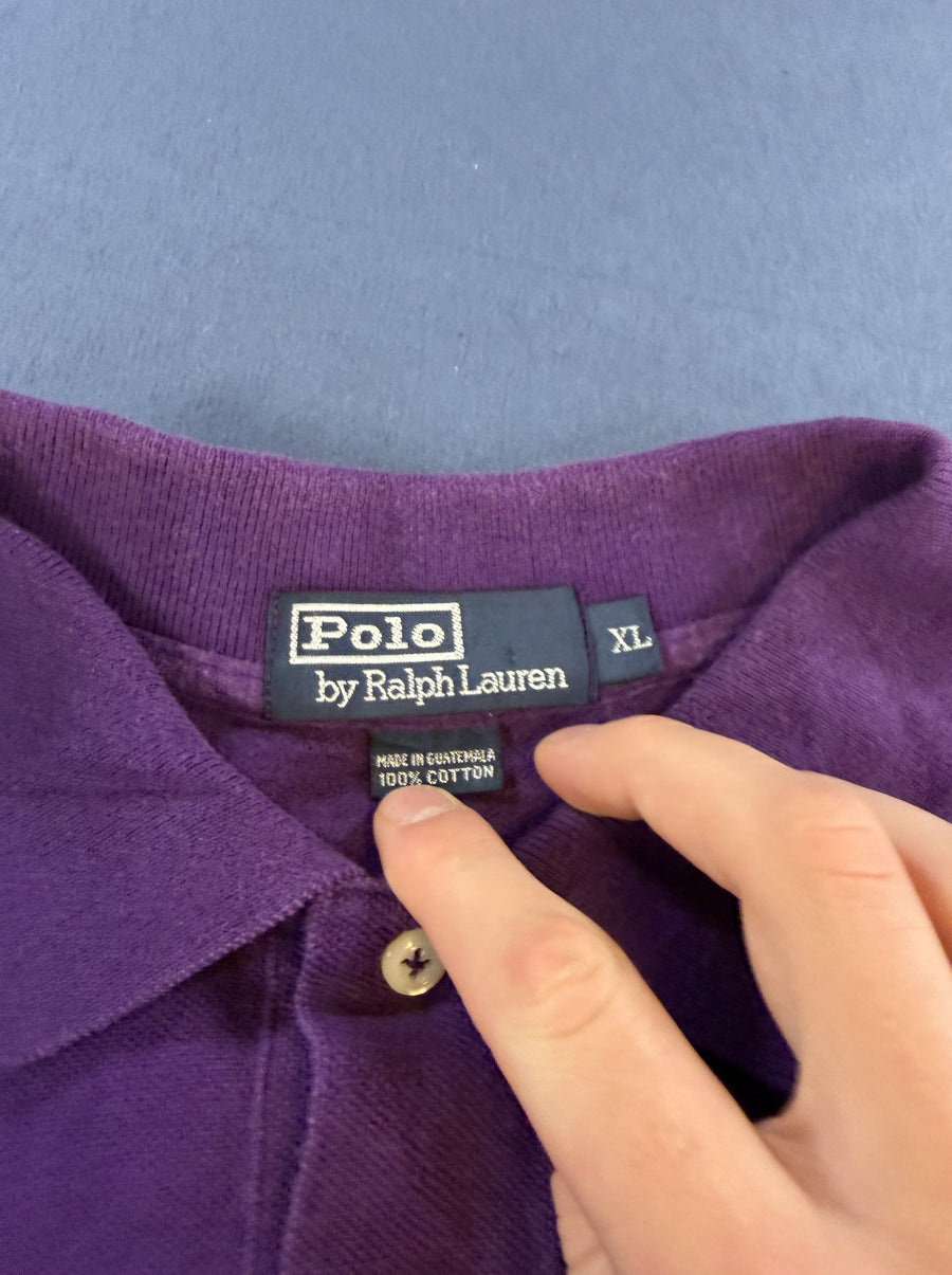 Paars poloshirt van Polo Ralph Lauren (piqué polo), maat XL